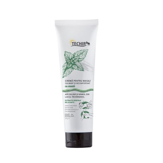 Crema pentru masaj antireumatic, Techir, cu menta, 125 g