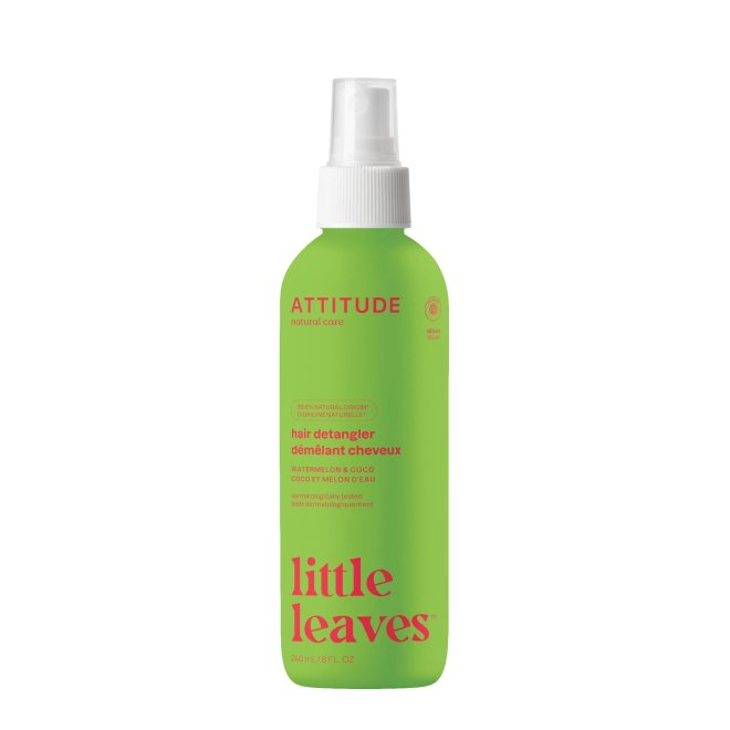 Spray Baby Leaves pentru descurcarea parului copiilor, pepene si cocos, Attitude, 240 ml