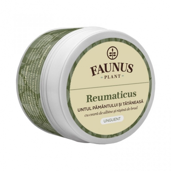 Unguent Reumaticus (Untul Pamantului si Tataneasa), impotriva durerilor reumatice, Faunus Plant, 50 ml