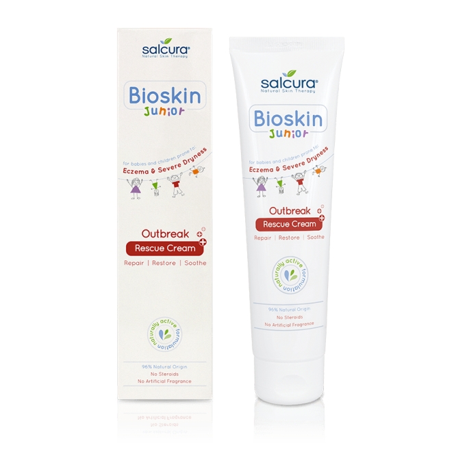 Crema Bioskin Junior reparatoare si calmanta, pt. bebelusi si copii, piele uscata cu eczeme, dermatite, Salcura 150 ml