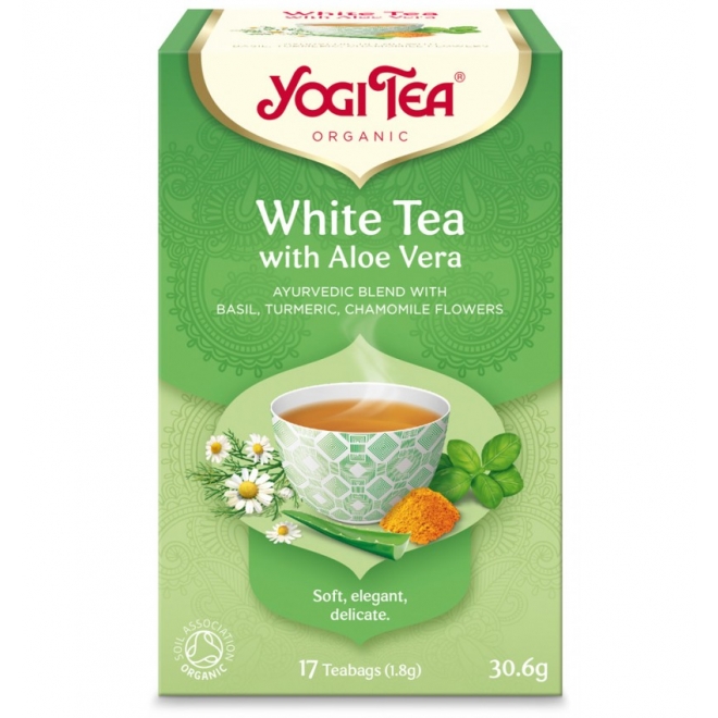 Ceai Bio Yogi Tea - Ceai alb cu Aloe Vera, 30.6 g