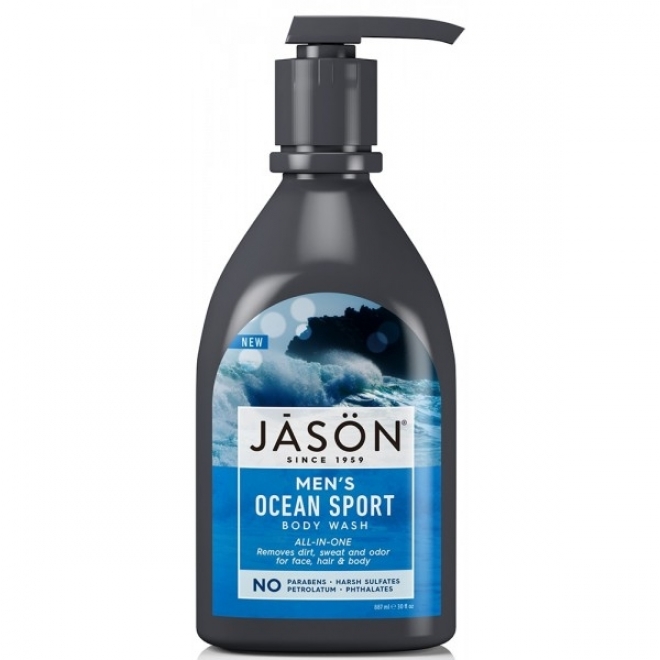 Sampon si gel de dus All-in-One, Jason, Ocean Sport, pt barbati, 887 ml