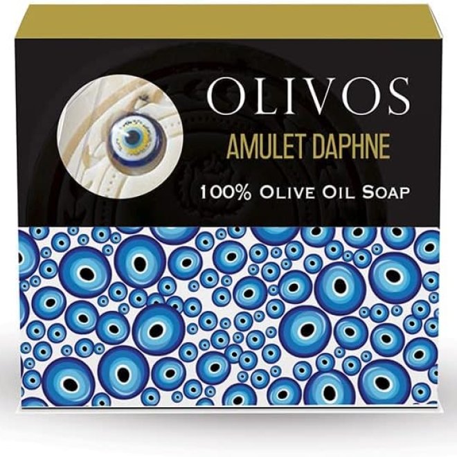 Oferta- Sapun Amuleta norocoasa - Ochiul Magic - cu dafin si ulei de masline, efect anti-imbatranire, Olivos, 100 g