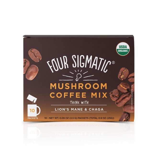 Cafea instant cu ciuperci medicinale Lion's Mane si Chaga - Think - Four Sigmatic, 10 plicuri