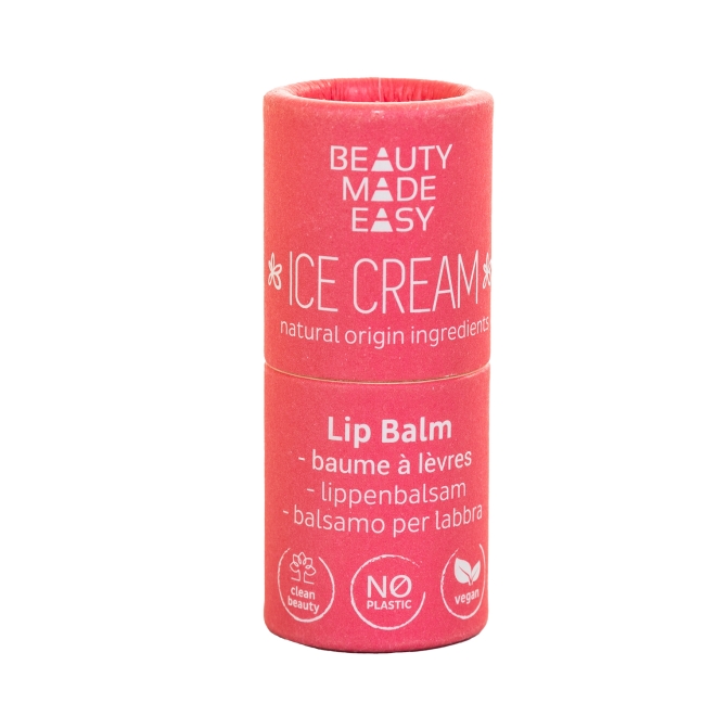 Balsam buze vegan, zero plastic, Ice Cream, Beauty Made Easy, 5,5 g