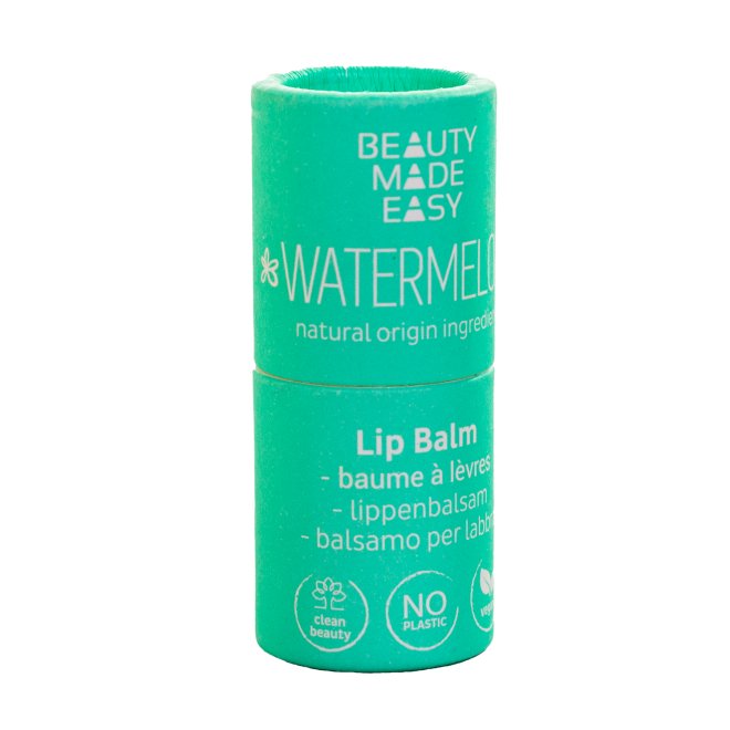 Balsam buze vegan, zero plastic, Watermelon, Beauty Made Easy, 5.5 g