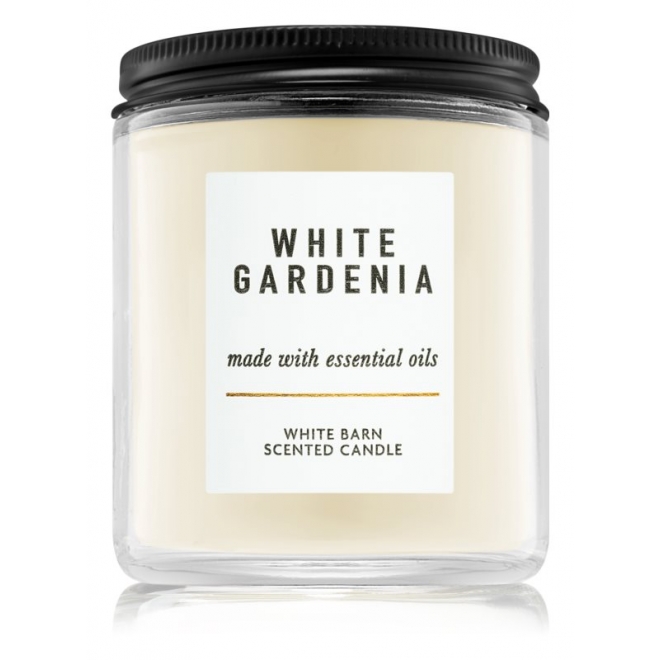 Lumanare parfumata White Gardenia, Bath and Body Works, 1 fitil, 198 g