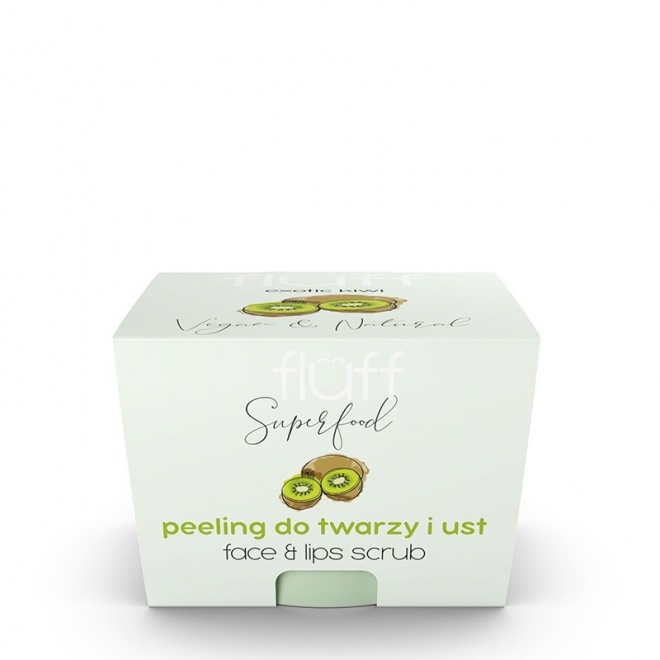 Scrub pentru fata si buze cu kiwi, Fluff, Nacomi, 80 gr