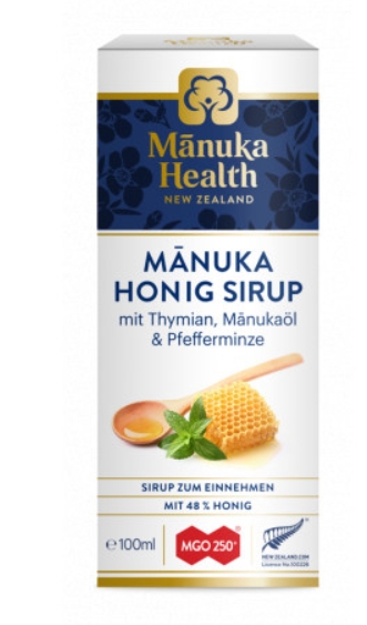 Sirop cu miere de Manuka, MGO 250+, Manuka Health, 100 ml