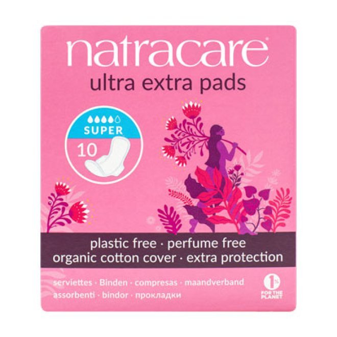 Oferta- Absorbante bio Ultra Extra de noapte (4 picaturi)- super, Natracare, 10 buc