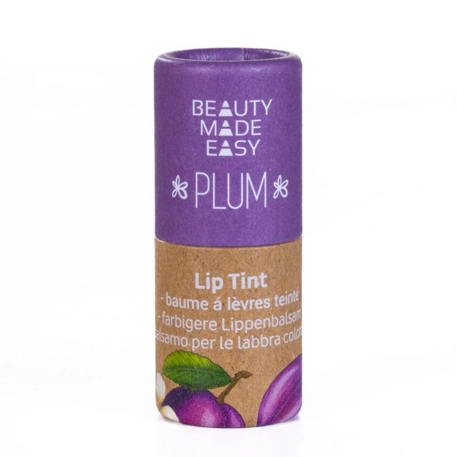 Balsam buze nuantator, vegan, zero plastic, Plum, Beauty Made Easy, 5.5 g