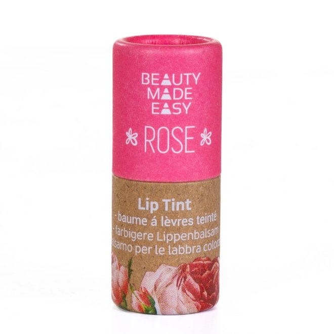 Balsam buze nuantator, vegan, zero plastic, Rose. Beauty Made Easy, 5,5 g
