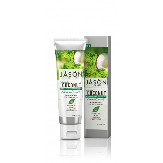 Oferta- Pasta de dinti cu cocos si menta, pentru intarirea dintilor, Jason, 119 g