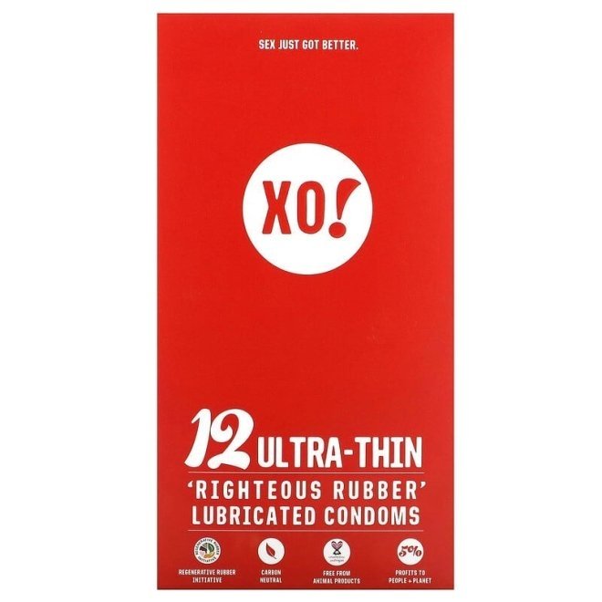 Oferta- Prezervative din latex natural 100%, Ultra-thin, XO!, Flo, 12 buc