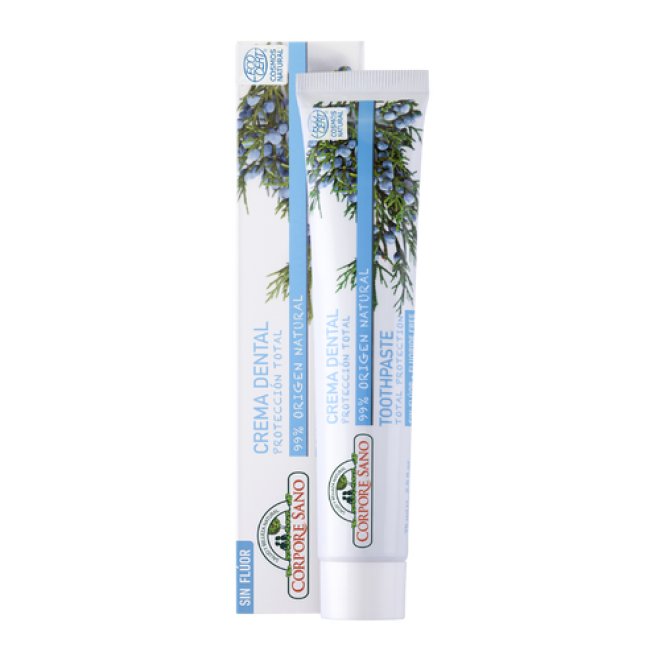 Pasta de dinti Total Protection cu cimbru, menta, rozmarin, ienupar si salvie, fara fluor - pentru igiena orala completa, Corpore Sano, 75 ml