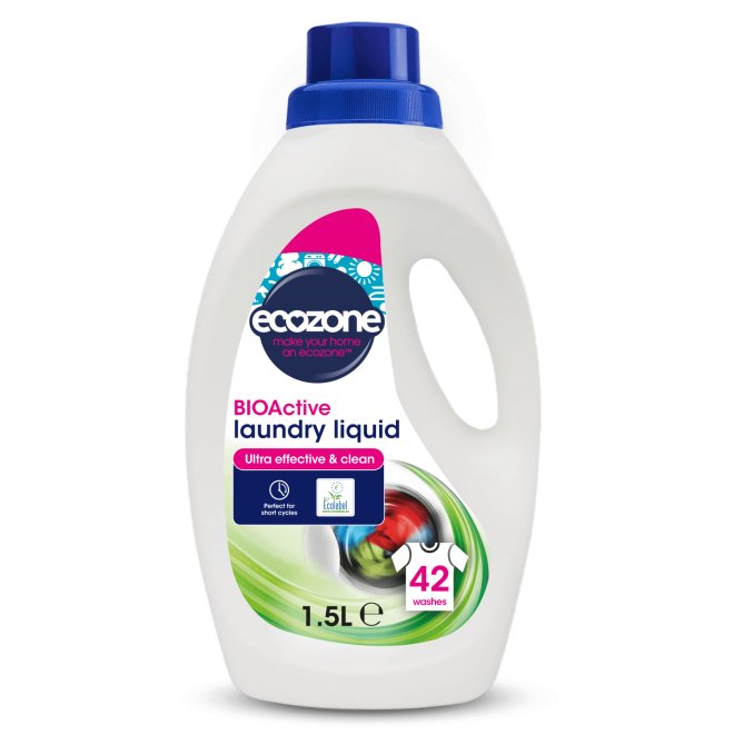 Detergent lichid pentru rufe, 42 spalari, BioActive Ecozone, 1,5 L