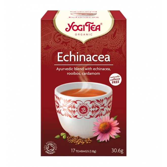 Ceai Bio fara cofeina, Yogi Tea - Echinacea, 30 g